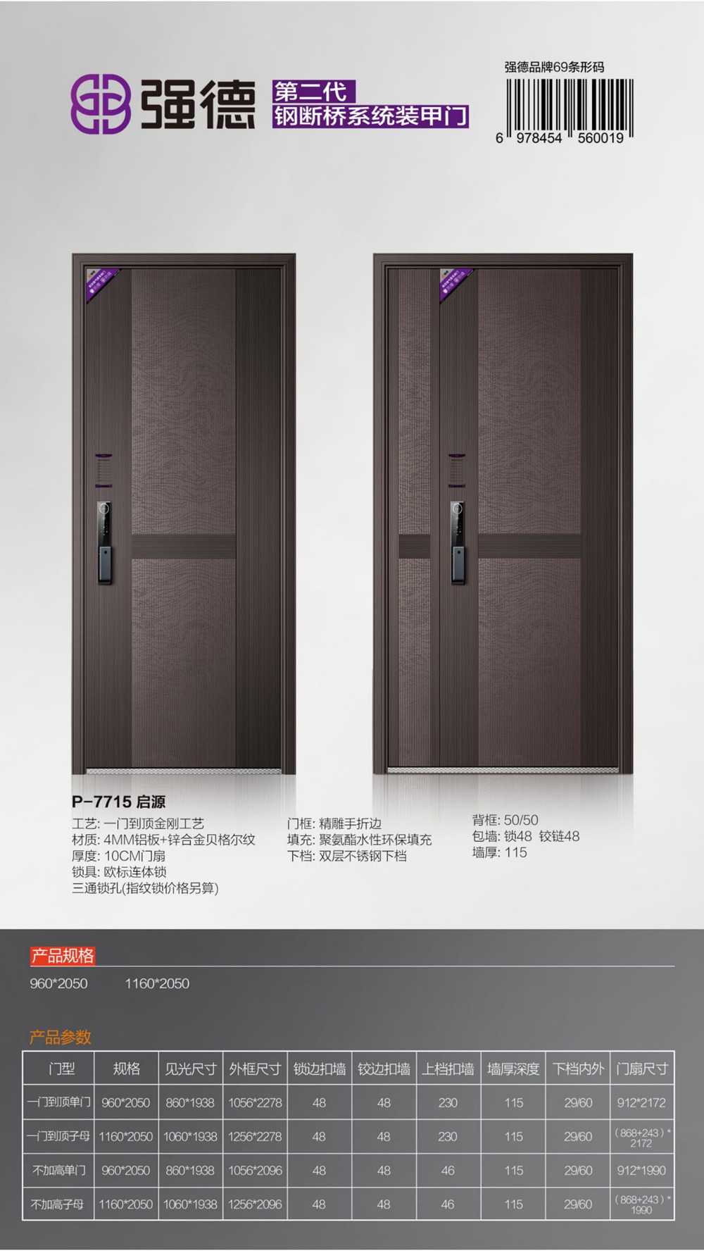 強德新派入戶門P-7715啟源